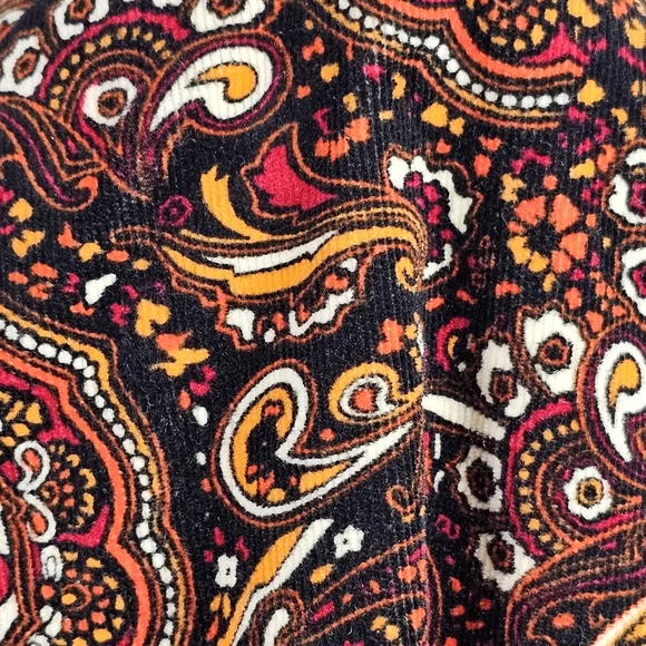 Madison Studio Women 8 Paisley Blazer Jacket Cotton Blend Velvet Look Boho Retro - Picture 6 of 12